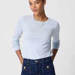 J. Crew Factory Cotton Teddie sweater • size large • NWT • CF165 • Blue